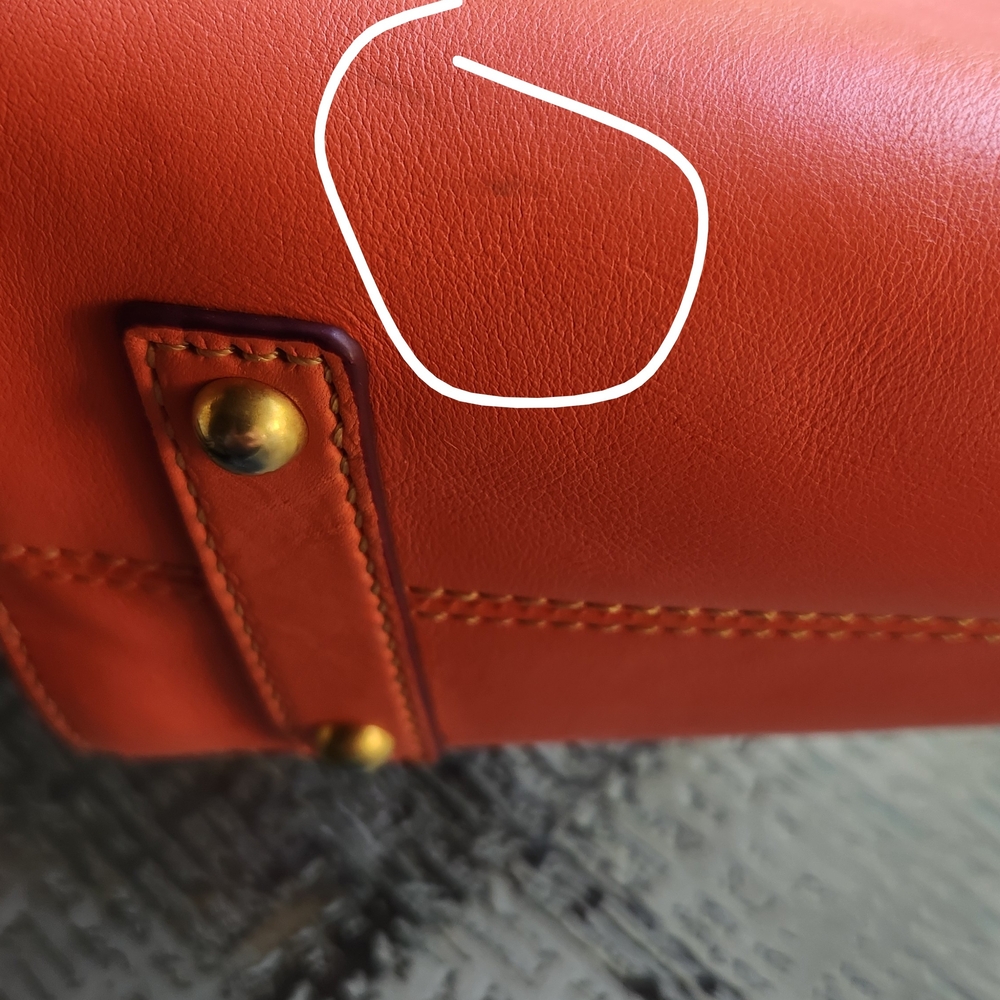 Dooney & Bourke Orange Leather Shoulder Bag - Picture 9 of 10